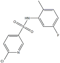  6-chloro-N-(5-fluoro-2-methylphenyl)pyridine-3-sulfonamide