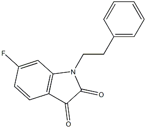 6-fluoro-1-(2-phenylethyl)-2,3-dihydro-1H-indole-2,3-dione Struktur