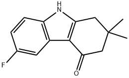 6-fluoro-2,2-dimethyl-2,3,4,9-tetrahydro-1H-carbazol-4-one, 166884-01-1, 结构式
