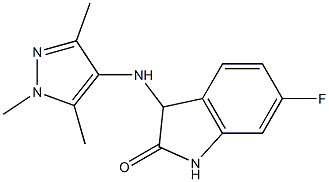 6-fluoro-3-[(1,3,5-trimethyl-1H-pyrazol-4-yl)amino]-2,3-dihydro-1H-indol-2-one Structure