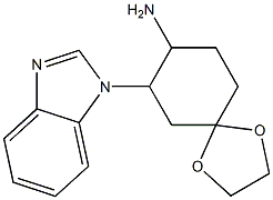 7-(1H-benzimidazol-1-yl)-1,4-dioxaspiro[4.5]dec-8-ylamine Struktur