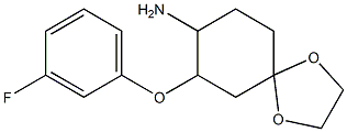 7-(3-fluorophenoxy)-1,4-dioxaspiro[4.5]dec-8-ylamine