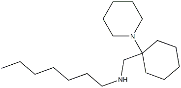 heptyl({[1-(piperidin-1-yl)cyclohexyl]methyl})amine 结构式