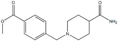 methyl 4-[(4-carbamoylpiperidin-1-yl)methyl]benzoate Struktur