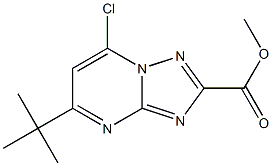 methyl 5-tert-butyl-7-chloro[1,2,4]triazolo[1,5-a]pyrimidine-2-carboxylate Struktur