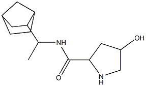 N-(1-{bicyclo[2.2.1]heptan-2-yl}ethyl)-4-hydroxypyrrolidine-2-carboxamide,,结构式