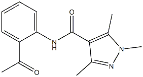 N-(2-acetylphenyl)-1,3,5-trimethyl-1H-pyrazole-4-carboxamide