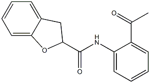 N-(2-acetylphenyl)-2,3-dihydro-1-benzofuran-2-carboxamide Struktur