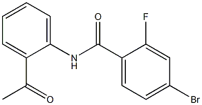 N-(2-acetylphenyl)-4-bromo-2-fluorobenzamide Struktur