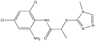 N-(2-amino-4,6-dichlorophenyl)-2-[(4-methyl-4H-1,2,4-triazol-3-yl)sulfanyl]propanamide