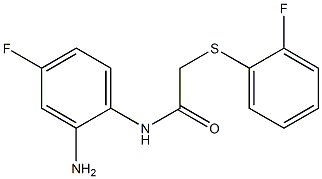 N-(2-amino-4-fluorophenyl)-2-[(2-fluorophenyl)sulfanyl]acetamide Struktur