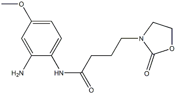 N-(2-amino-4-methoxyphenyl)-4-(2-oxo-1,3-oxazolidin-3-yl)butanamide Structure