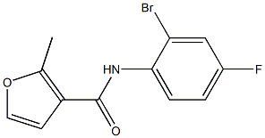 N-(2-bromo-4-fluorophenyl)-2-methylfuran-3-carboxamide Struktur