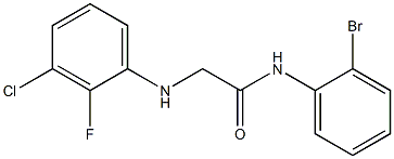 N-(2-bromophenyl)-2-[(3-chloro-2-fluorophenyl)amino]acetamide Structure