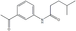N-(3-acetylphenyl)-4-methylpentanamide Struktur