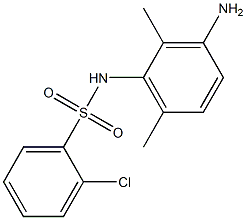 N-(3-amino-2,6-dimethylphenyl)-2-chlorobenzene-1-sulfonamide 化学構造式
