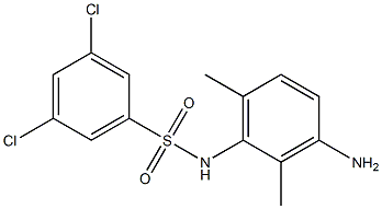 N-(3-amino-2,6-dimethylphenyl)-3,5-dichlorobenzene-1-sulfonamide Struktur