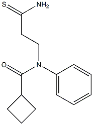N-(3-amino-3-thioxopropyl)-N-phenylcyclobutanecarboxamide 结构式