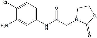N-(3-amino-4-chlorophenyl)-2-(2-oxo-1,3-oxazolidin-3-yl)acetamide Struktur