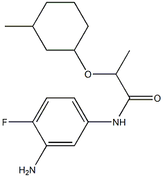 N-(3-amino-4-fluorophenyl)-2-[(3-methylcyclohexyl)oxy]propanamide