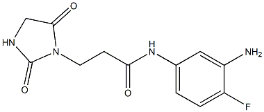 N-(3-amino-4-fluorophenyl)-3-(2,5-dioxoimidazolidin-1-yl)propanamide,,结构式
