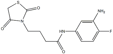 N-(3-amino-4-fluorophenyl)-4-(2,4-dioxo-1,3-thiazolidin-3-yl)butanamide Structure