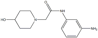 N-(3-aminophenyl)-2-(4-hydroxypiperidin-1-yl)acetamide Structure