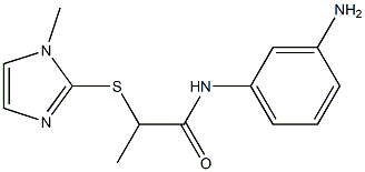 N-(3-aminophenyl)-2-[(1-methyl-1H-imidazol-2-yl)sulfanyl]propanamide Struktur
