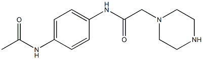N-(4-acetamidophenyl)-2-(piperazin-1-yl)acetamide Struktur