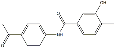 N-(4-acetylphenyl)-3-hydroxy-4-methylbenzamide Struktur