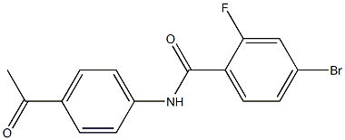N-(4-acetylphenyl)-4-bromo-2-fluorobenzamide Structure