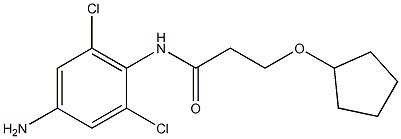 N-(4-amino-2,6-dichlorophenyl)-3-(cyclopentyloxy)propanamide Struktur