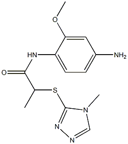 N-(4-amino-2-methoxyphenyl)-2-[(4-methyl-4H-1,2,4-triazol-3-yl)sulfanyl]propanamide Struktur