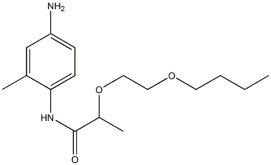 N-(4-amino-2-methylphenyl)-2-(2-butoxyethoxy)propanamide Struktur