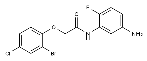 N-(5-amino-2-fluorophenyl)-2-(2-bromo-4-chlorophenoxy)acetamide