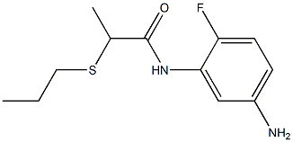 N-(5-amino-2-fluorophenyl)-2-(propylsulfanyl)propanamide Struktur