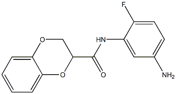 N-(5-amino-2-fluorophenyl)-2,3-dihydro-1,4-benzodioxine-2-carboxamide|
