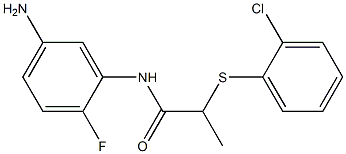 N-(5-amino-2-fluorophenyl)-2-[(2-chlorophenyl)sulfanyl]propanamide Structure