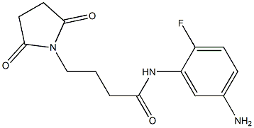 N-(5-amino-2-fluorophenyl)-4-(2,5-dioxopyrrolidin-1-yl)butanamide Struktur