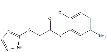 N-(5-amino-2-methoxyphenyl)-2-(1H-1,2,4-triazol-5-ylsulfanyl)acetamide Struktur