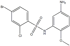 N-(5-amino-2-methoxyphenyl)-4-bromo-2-chlorobenzene-1-sulfonamide 化学構造式
