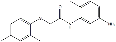 N-(5-amino-2-methylphenyl)-2-[(2,4-dimethylphenyl)sulfanyl]acetamide Struktur