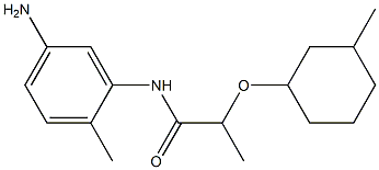 N-(5-amino-2-methylphenyl)-2-[(3-methylcyclohexyl)oxy]propanamide Struktur