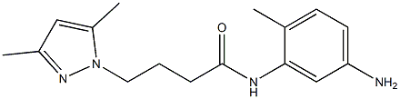 N-(5-amino-2-methylphenyl)-4-(3,5-dimethyl-1H-pyrazol-1-yl)butanamide Structure