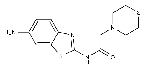 N-(6-amino-1,3-benzothiazol-2-yl)-2-(thiomorpholin-4-yl)acetamide