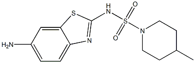 N-(6-amino-1,3-benzothiazol-2-yl)-4-methylpiperidine-1-sulfonamide Structure