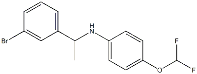N-[1-(3-bromophenyl)ethyl]-4-(difluoromethoxy)aniline Structure