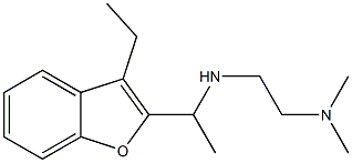 N'-[1-(3-ethyl-1-benzofuran-2-yl)ethyl]-N,N-dimethylethane-1,2-diamine 化学構造式