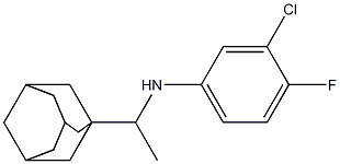 N-[1-(adamantan-1-yl)ethyl]-3-chloro-4-fluoroaniline Struktur