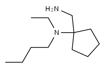 N-[1-(aminomethyl)cyclopentyl]-N-butyl-N-ethylamine Struktur